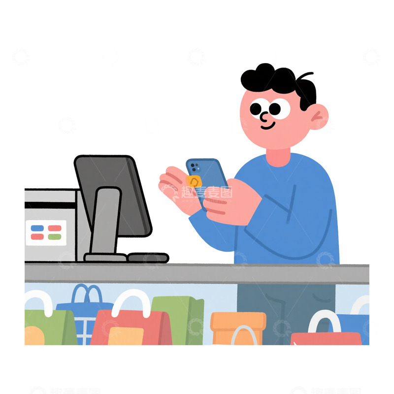 高清大图下载【趣麦麦图】手机支付免抠元素