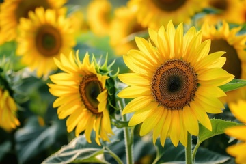 盛开的葵花花朵