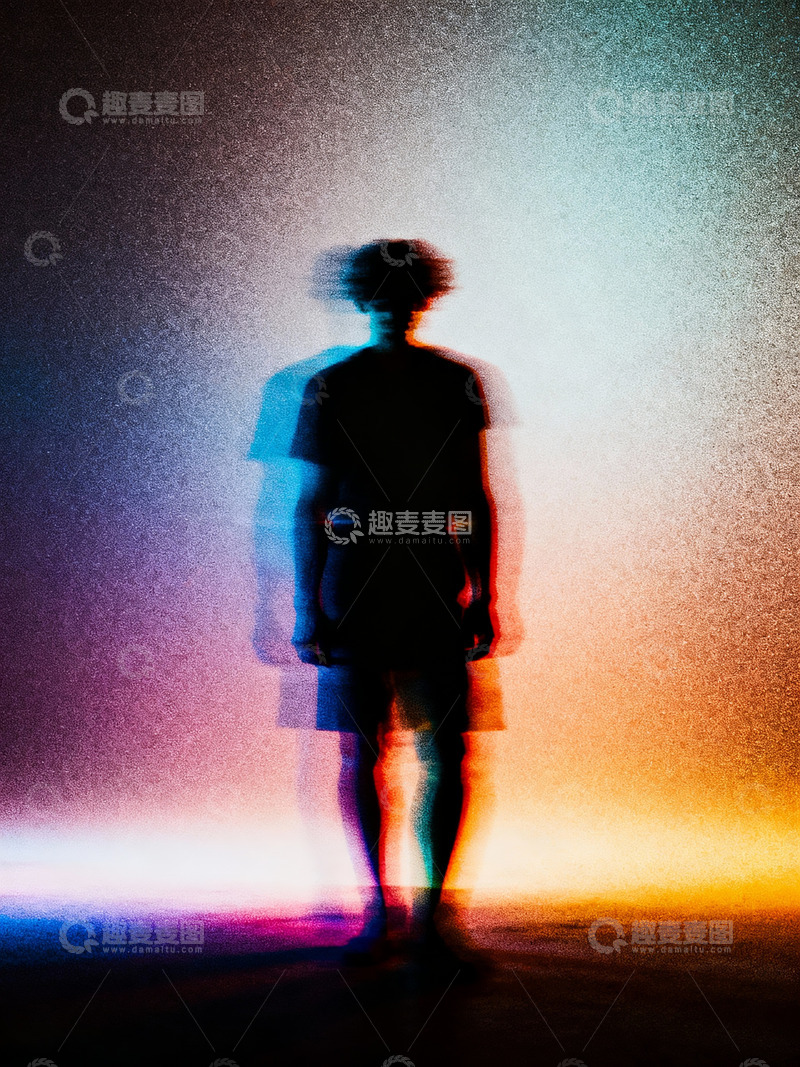 高清大图下载【趣麦麦图】人影视觉残影