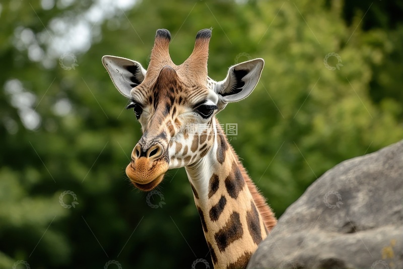 高清大图下载【趣麦麦图】一只长颈鹿特写摄影