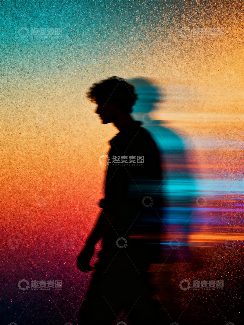 高清大图下载【趣麦麦图】人影视觉残影