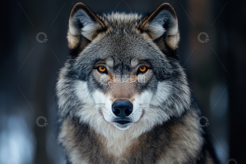 高清大图下载【趣麦麦图】一只野狼特写摄影