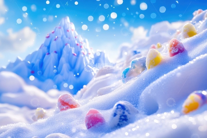 高清大图下载【趣麦麦图】雪地雪山微观景色