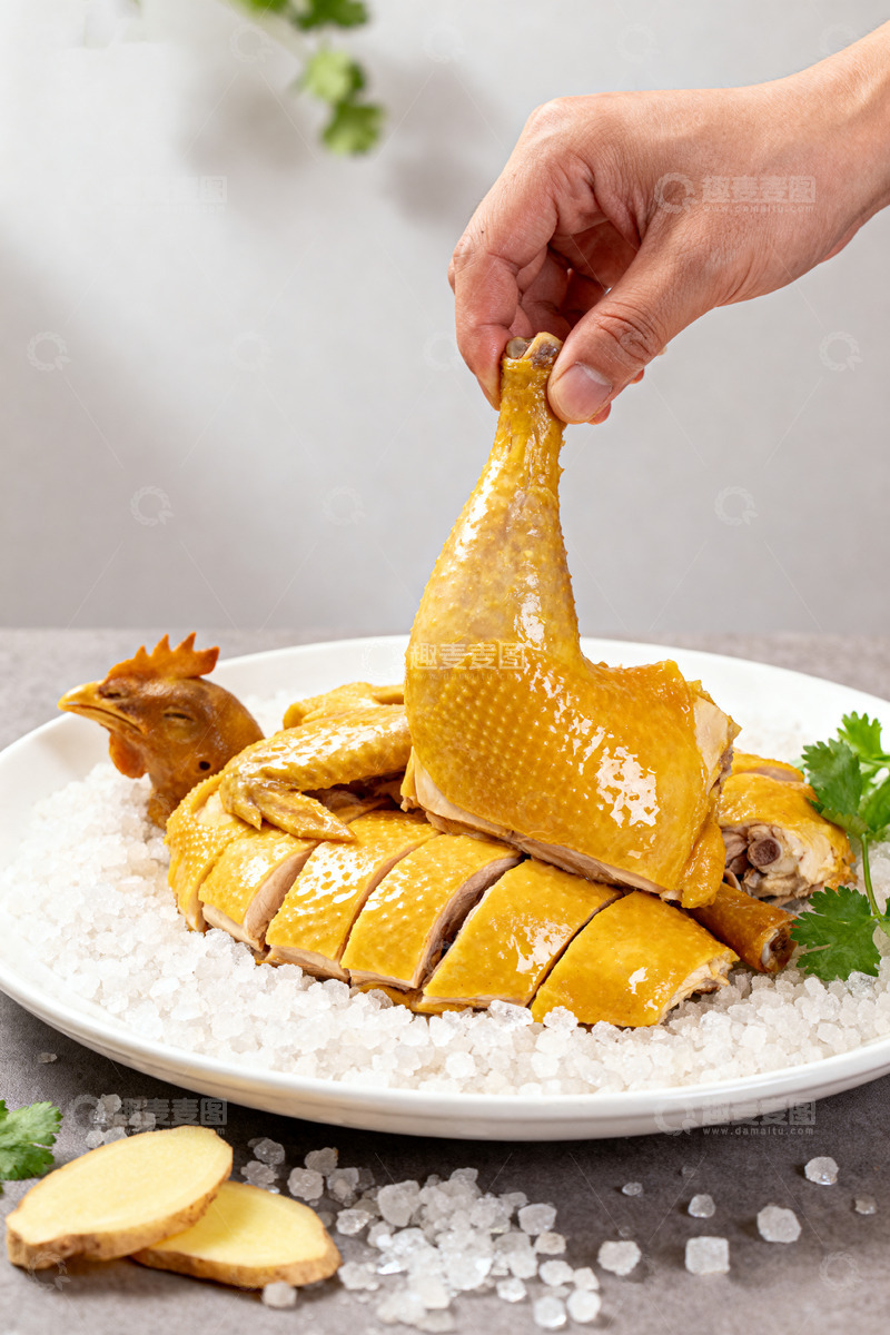 高清大图下载【趣麦麦图】盐焗鸡食物摄影图