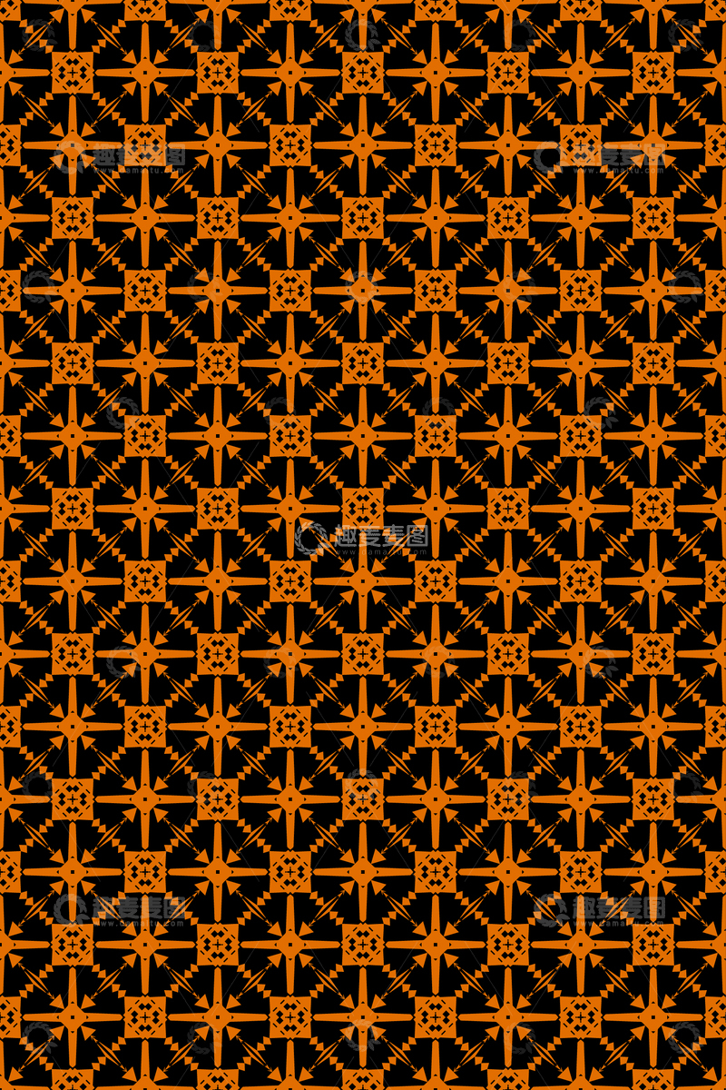 源文件下载【趣麦麦图】大牌风无缝复古花纹设计16