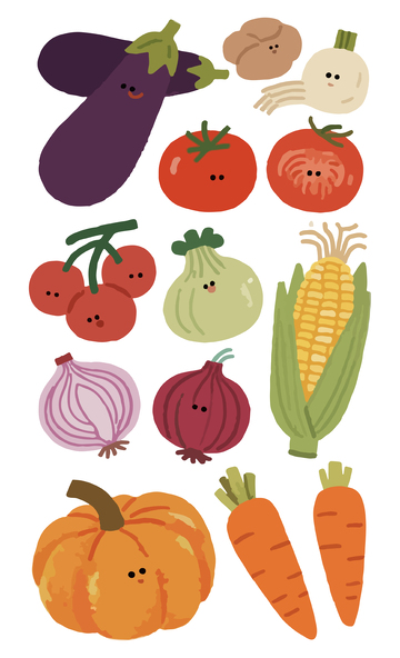 可爱的蔬菜拟人