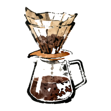 复古咖啡水彩插画5