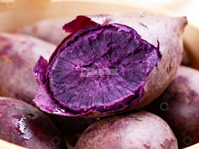 高清大图下载【趣麦麦图】新鲜紫薯饱满诱人的美味7