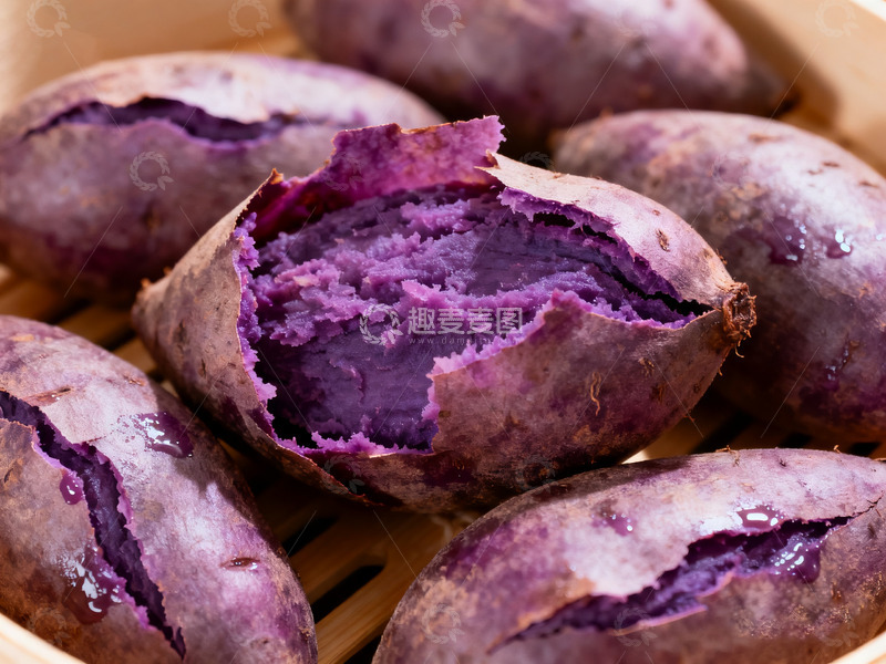 高清大图下载【趣麦麦图】新鲜紫薯饱满诱人的美味9