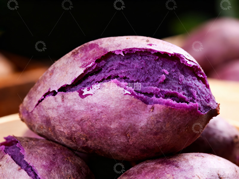 高清大图下载【趣麦麦图】新鲜紫薯饱满诱人的美味6