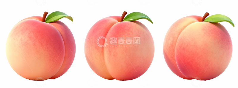 源文件下载【趣麦麦图】手绘风格桃子3