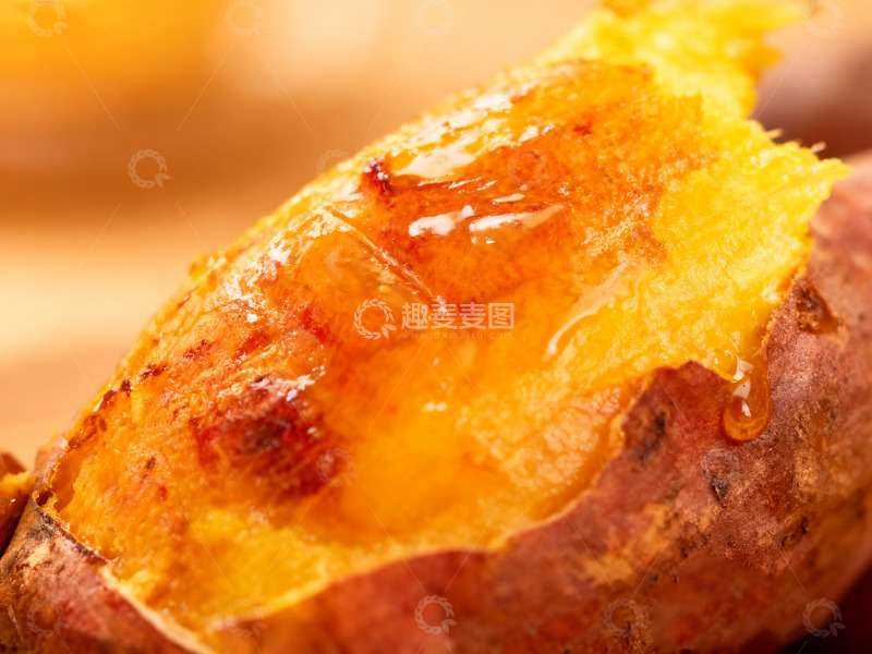 高清大图下载【趣麦麦图】流蜜的红心烤红薯特写7