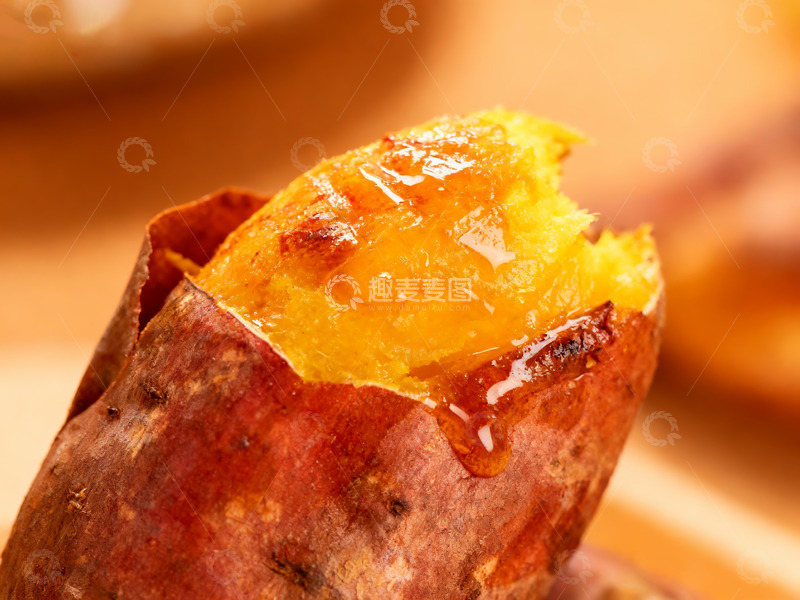 高清大图下载【趣麦麦图】流蜜的红心烤红薯特写6