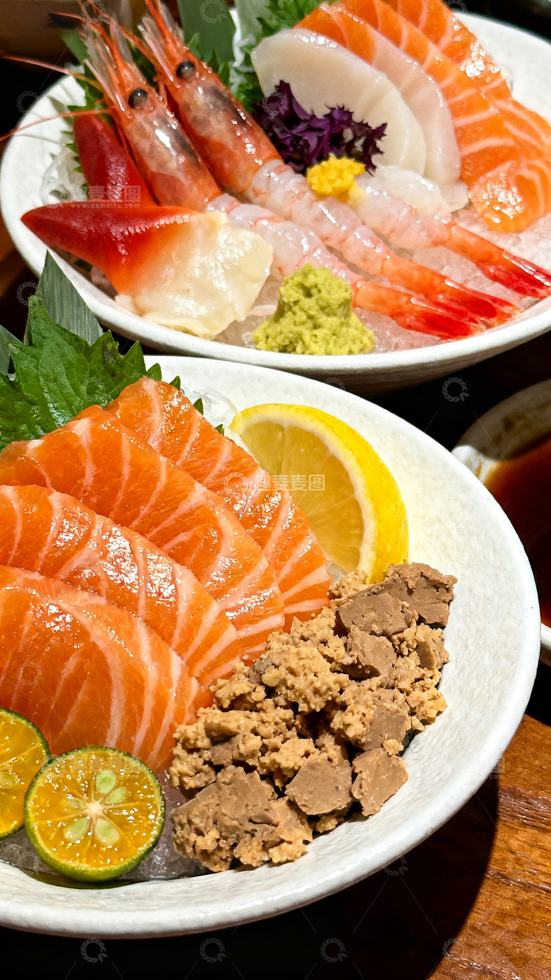 源文件下载【趣麦麦图】三文鱼刺身摄影1