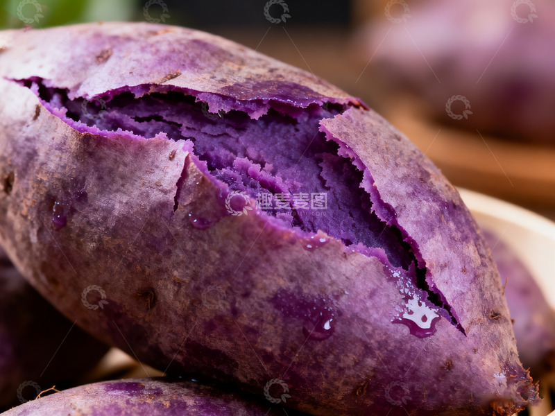 高清大图下载【趣麦麦图】新鲜紫薯饱满诱人的美味3