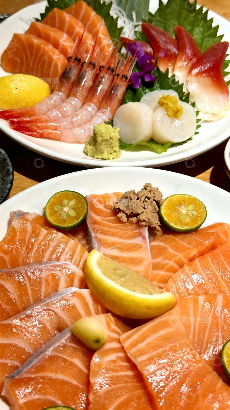 源文件下载【趣麦麦图】三文鱼刺身摄影3