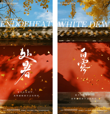 白露处暑节气海报