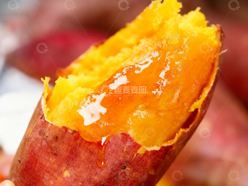 高清大图下载【趣麦麦图】流蜜的红心烤红薯特写4