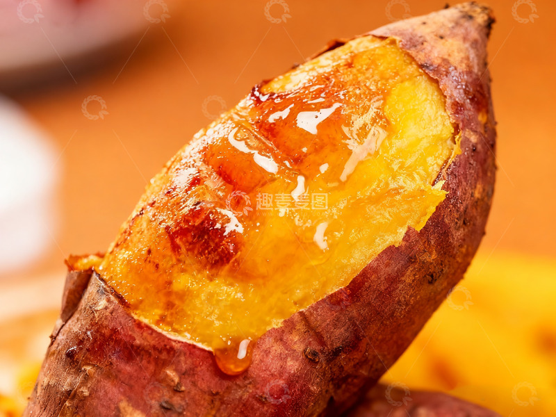 高清大图下载【趣麦麦图】香甜流蜜的烤红薯特写12