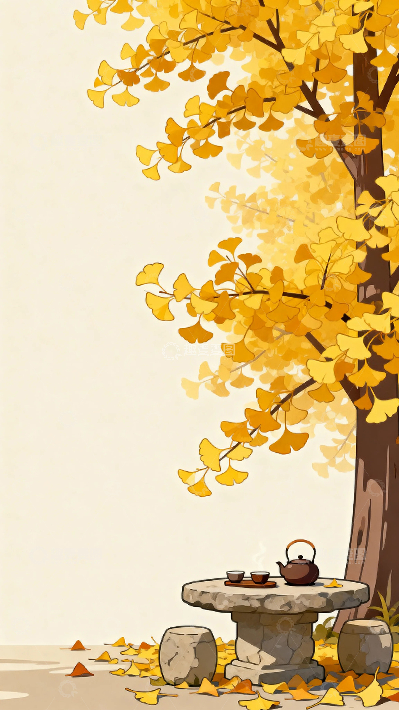 高清大图下载【趣麦麦图】国风国潮金秋景色15