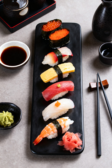 日式寿司美食餐饮摆盘商业照片