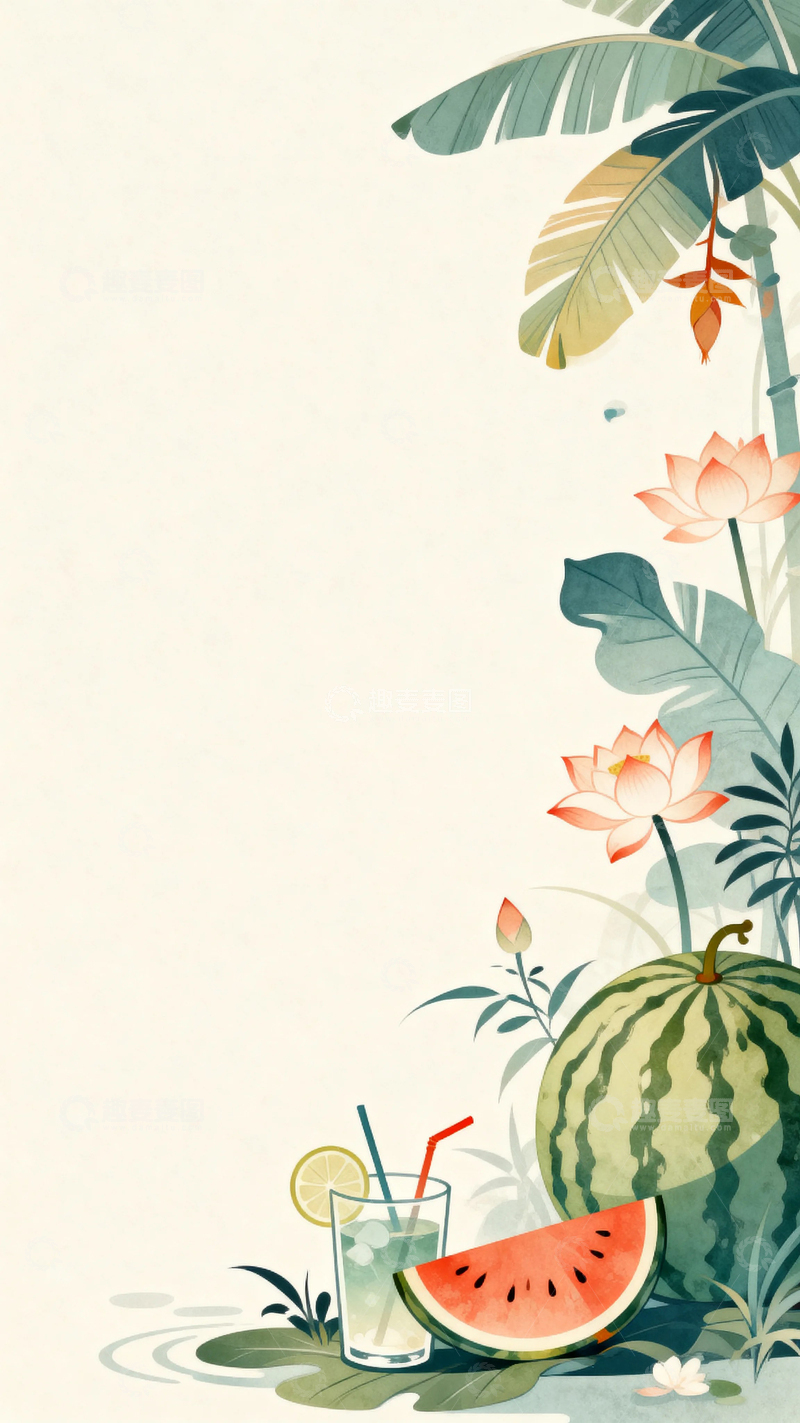 高清大图下载【趣麦麦图】国风国潮炎炎夏日12