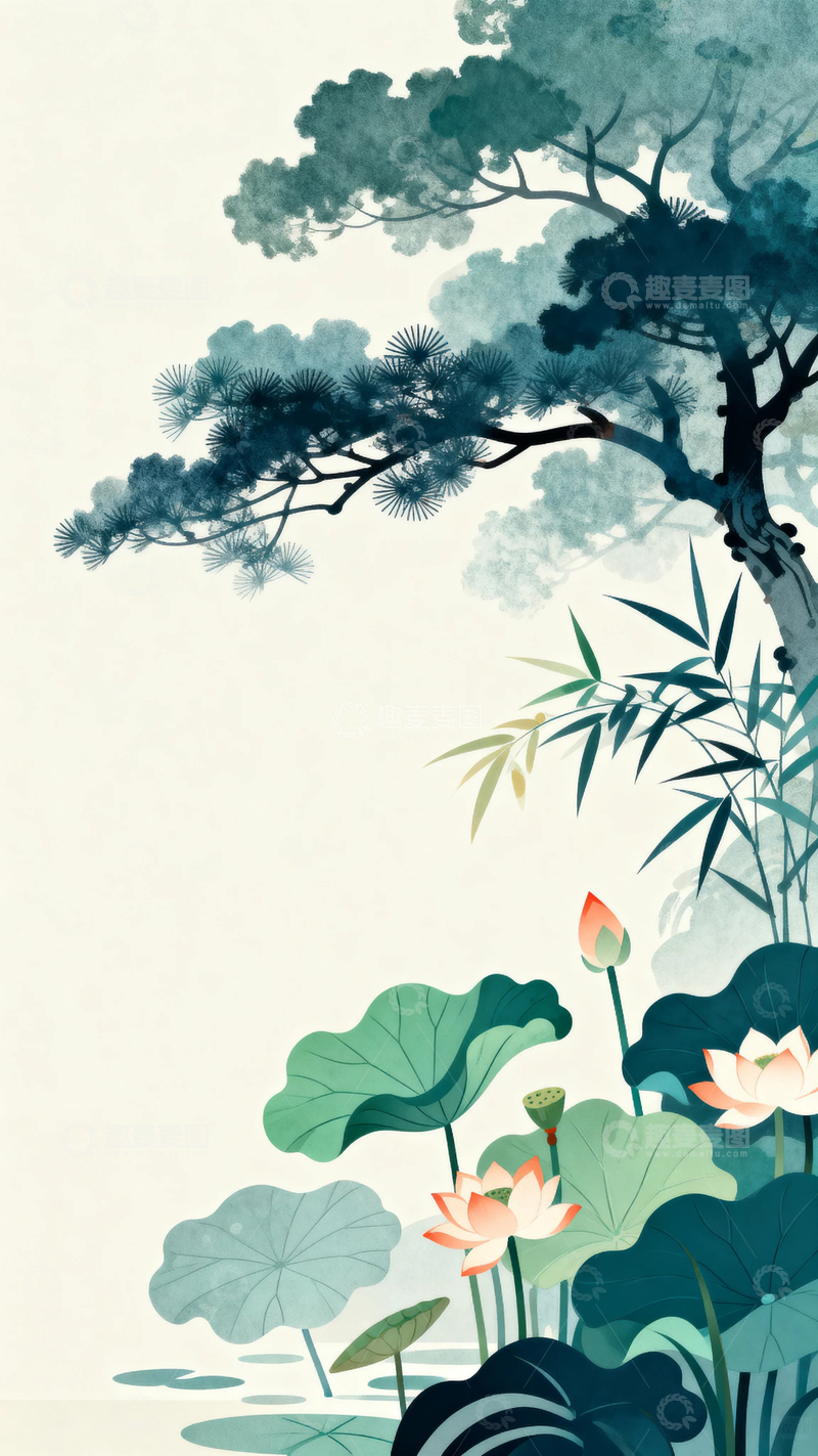 高清大图下载【趣麦麦图】国风国潮炎炎夏日6