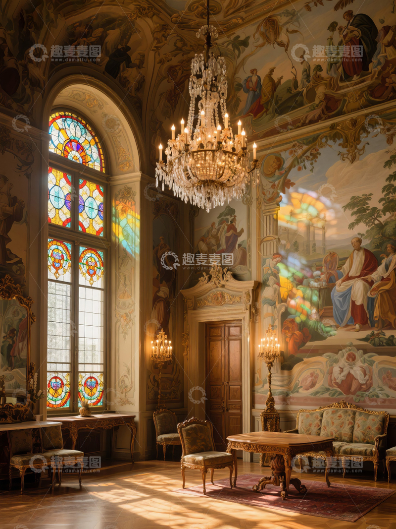 高清大图下载【趣麦麦图】华丽古典城堡室内装饰
