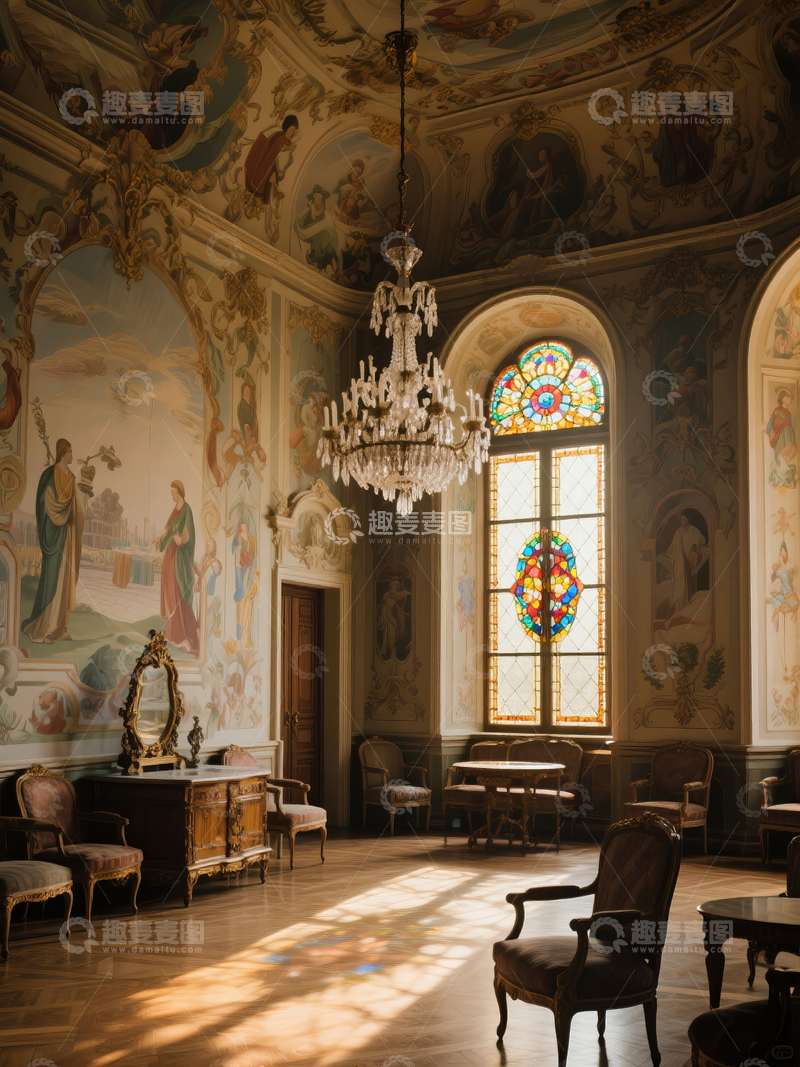 高清大图下载【趣麦麦图】华丽古典城堡室内装饰装修