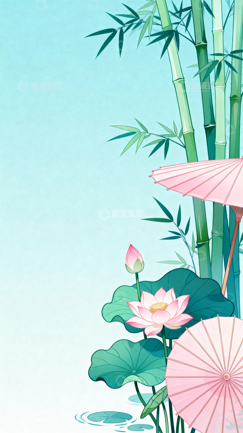 高清大图下载【趣麦麦图】中国风炎炎夏日4
