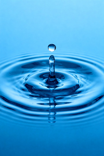 自然水滴涟漪起波纹