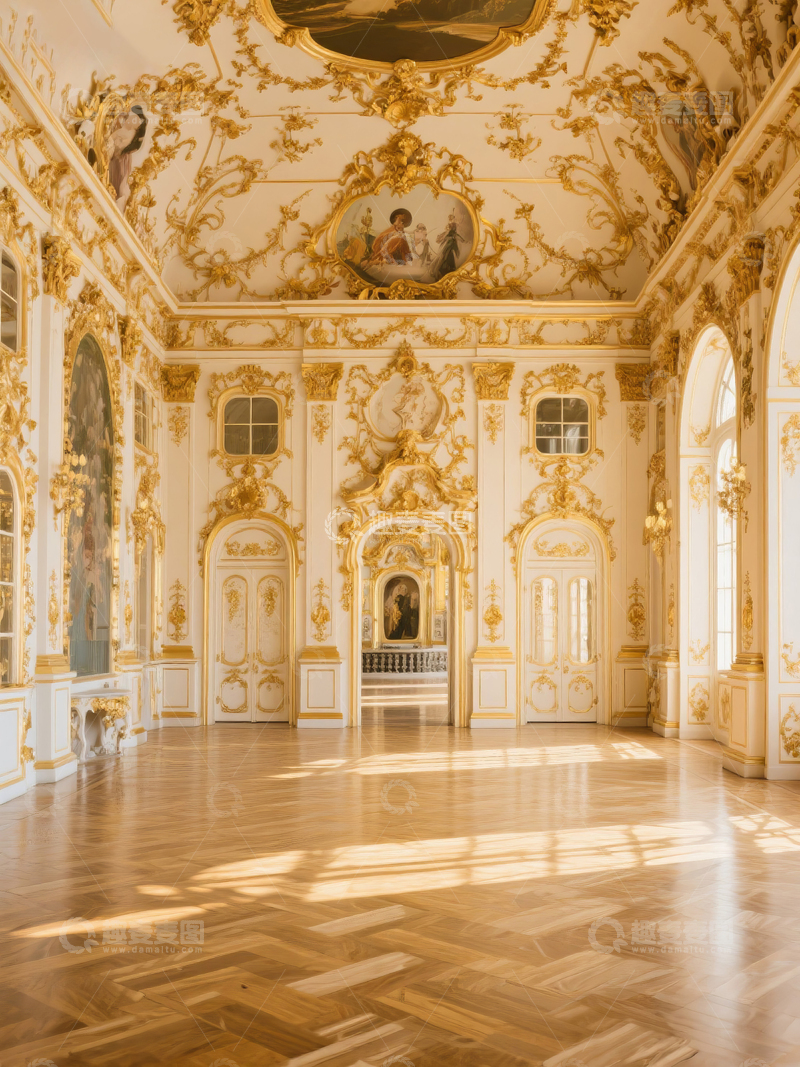 高清大图下载【趣麦麦图】华丽巴洛克风格室内大厅