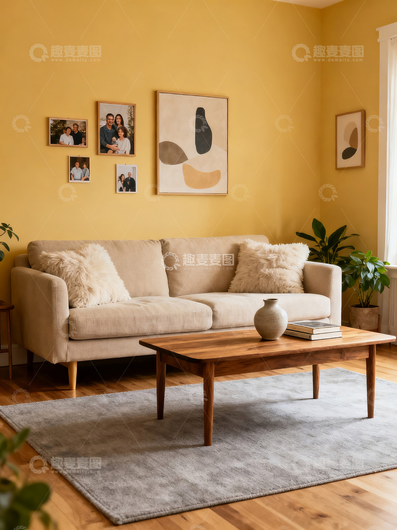 高清大图下载【趣麦麦图】温馨客厅布置与装饰设计