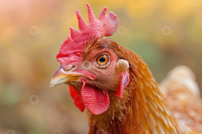 高清大图下载【趣麦麦图】一只母鸡鸡头特写摄影