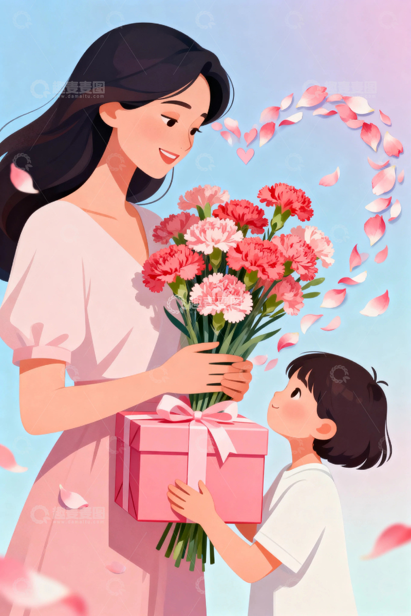 高清大图下载【趣麦麦图】母亲节节日背景4