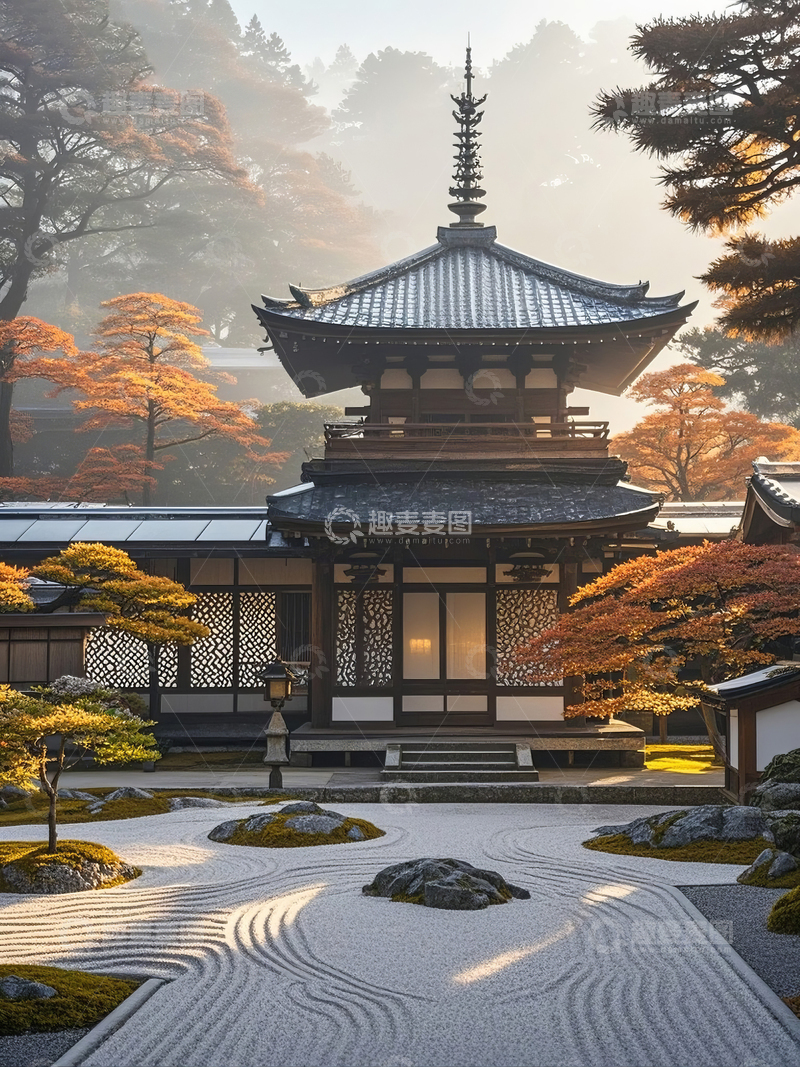 高清大图下载【趣麦麦图】日式庭院设计和传统建筑摄影