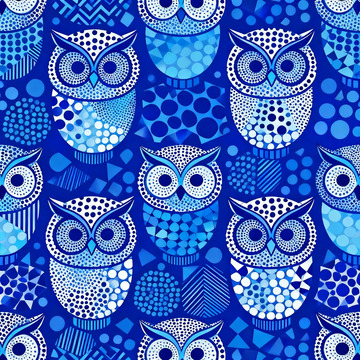 猫头鹰图案背景