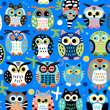 猫头鹰图案背景