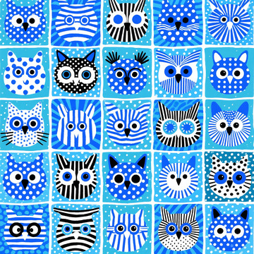 猫头鹰图案背景