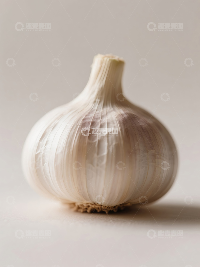 高清大图下载【趣麦麦图】一颗完整的大蒜特写