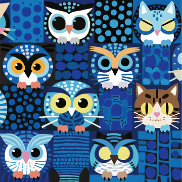 猫头鹰图案背景