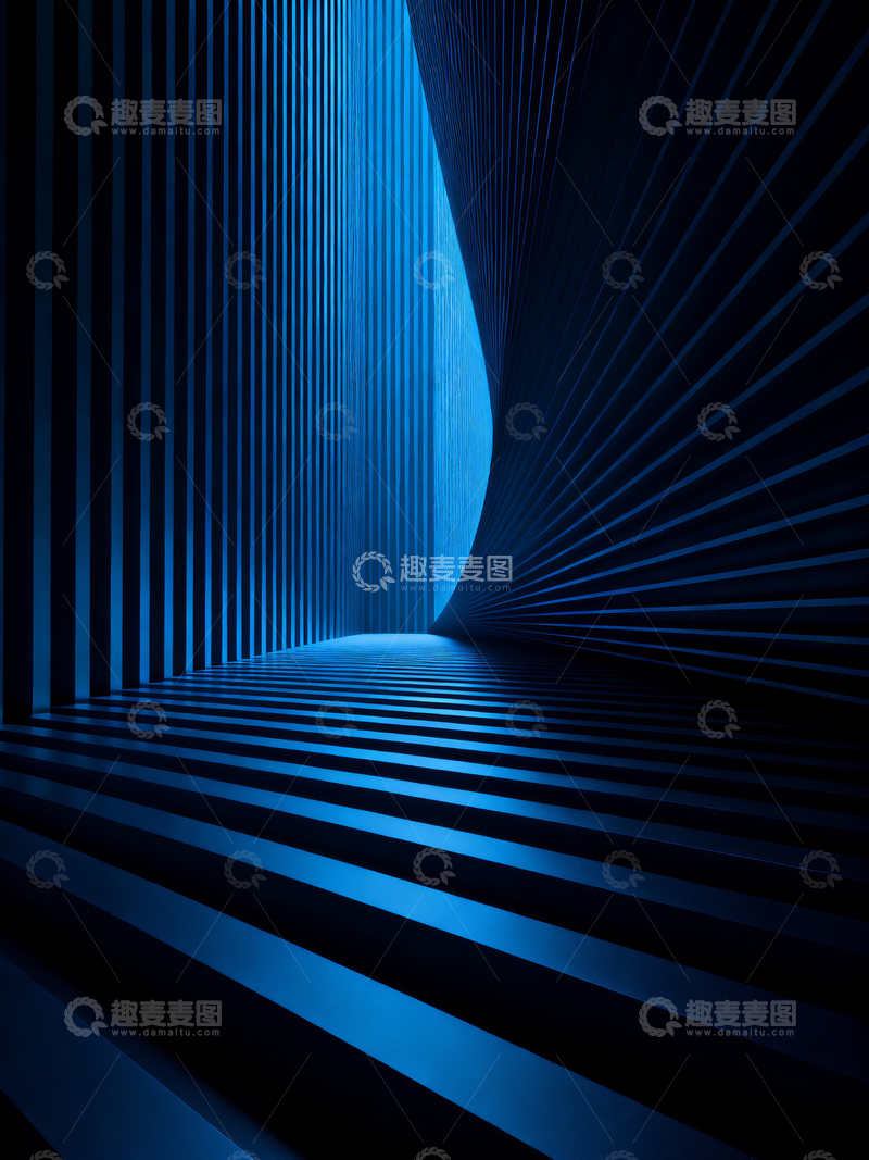 高清大图下载【趣麦麦图】蓝色的未来通道科技背景