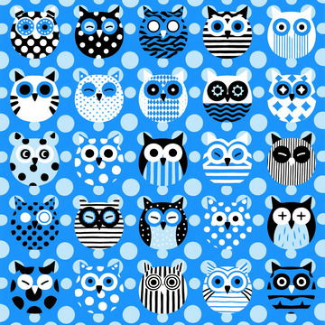 猫头鹰图案背景