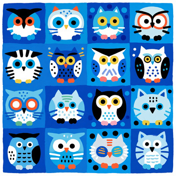 猫头鹰图案背景