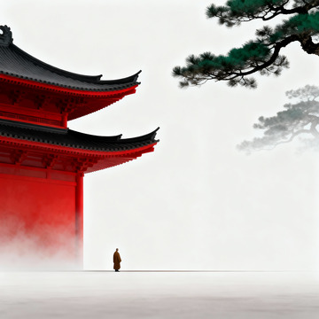 极简东方意境背景