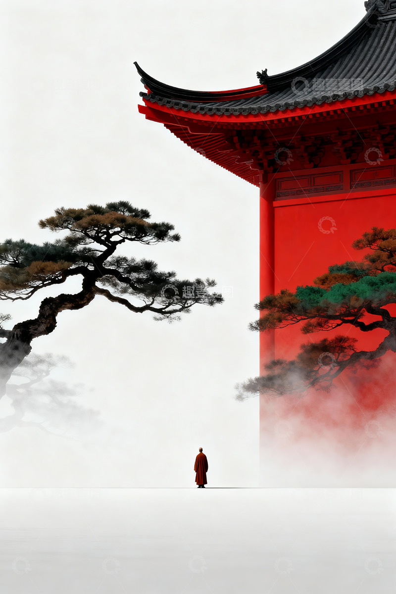 高清大图下载【趣麦麦图】极简东方意境背景