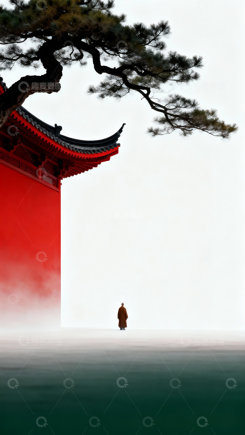 高清大图下载【趣麦麦图】极简东方意境背景