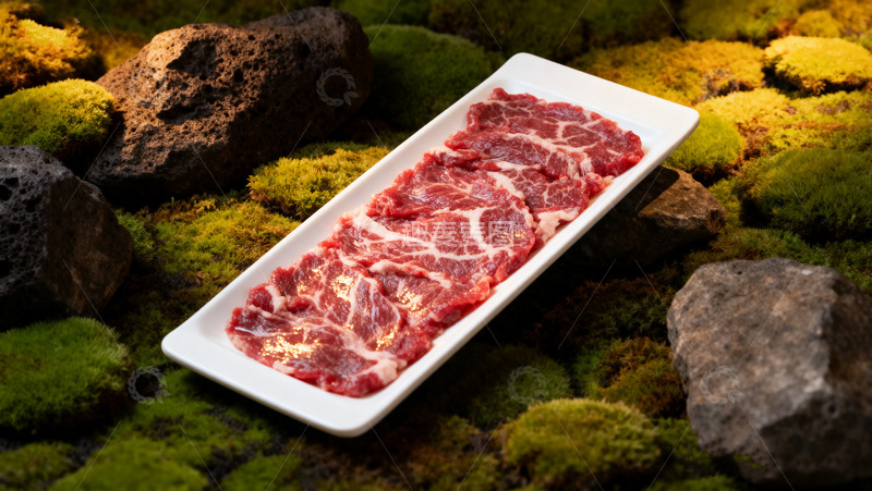 高清大图下载【趣麦麦图】潮汕牛肉火锅新鲜食材商业宣传照片