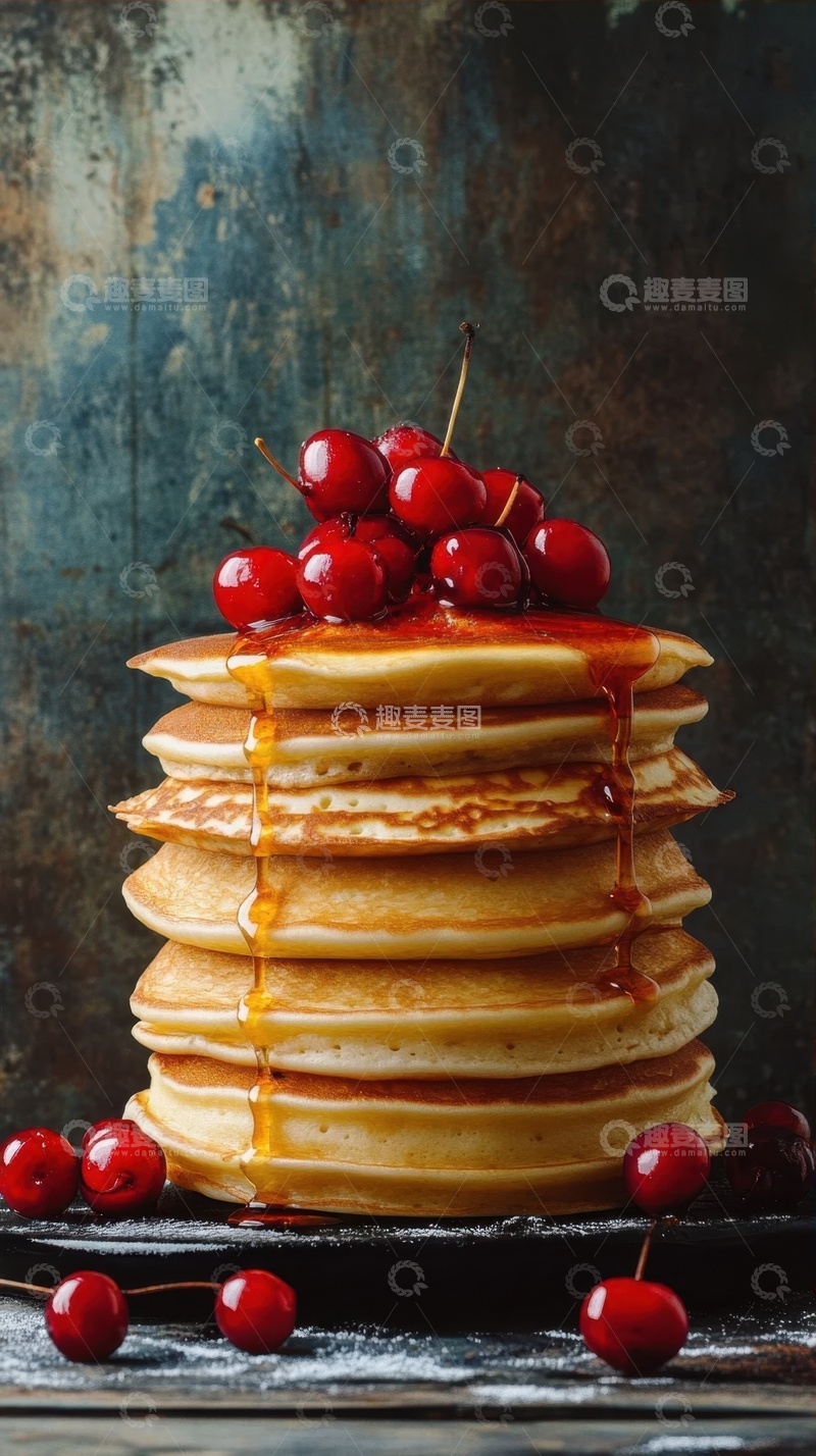 高清大图下载【趣麦麦图】一盘樱桃馅饼摄影