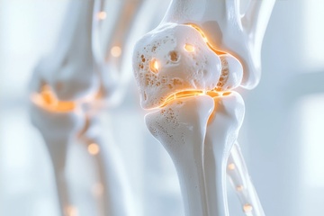 白色的腿骨模型